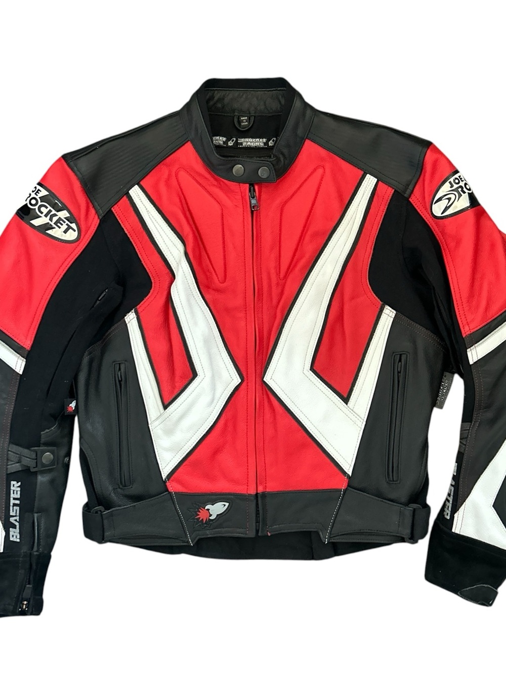 Vintage “Joe Rocket Racing” Black and Red Leather Motorcycle Racer Jacket